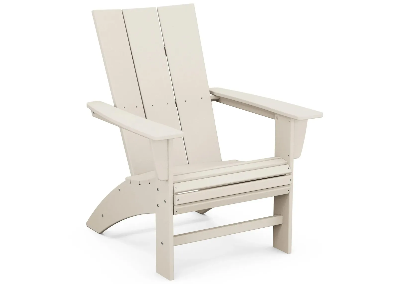 Modern Curveback Adirondack Chair in Sand by Polywood