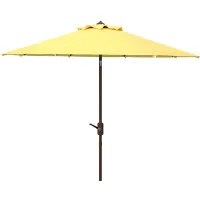 Ortega Patio Umbrella in Brown by Safavieh