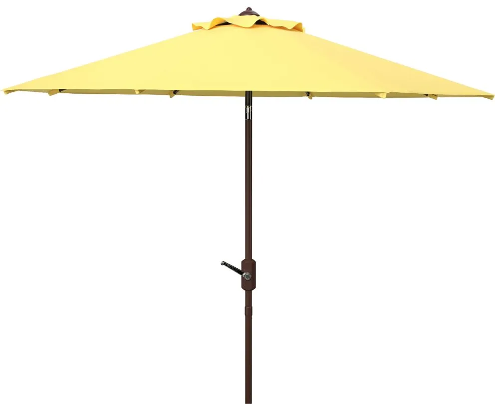 Ortega Patio Umbrella in Brown by Safavieh