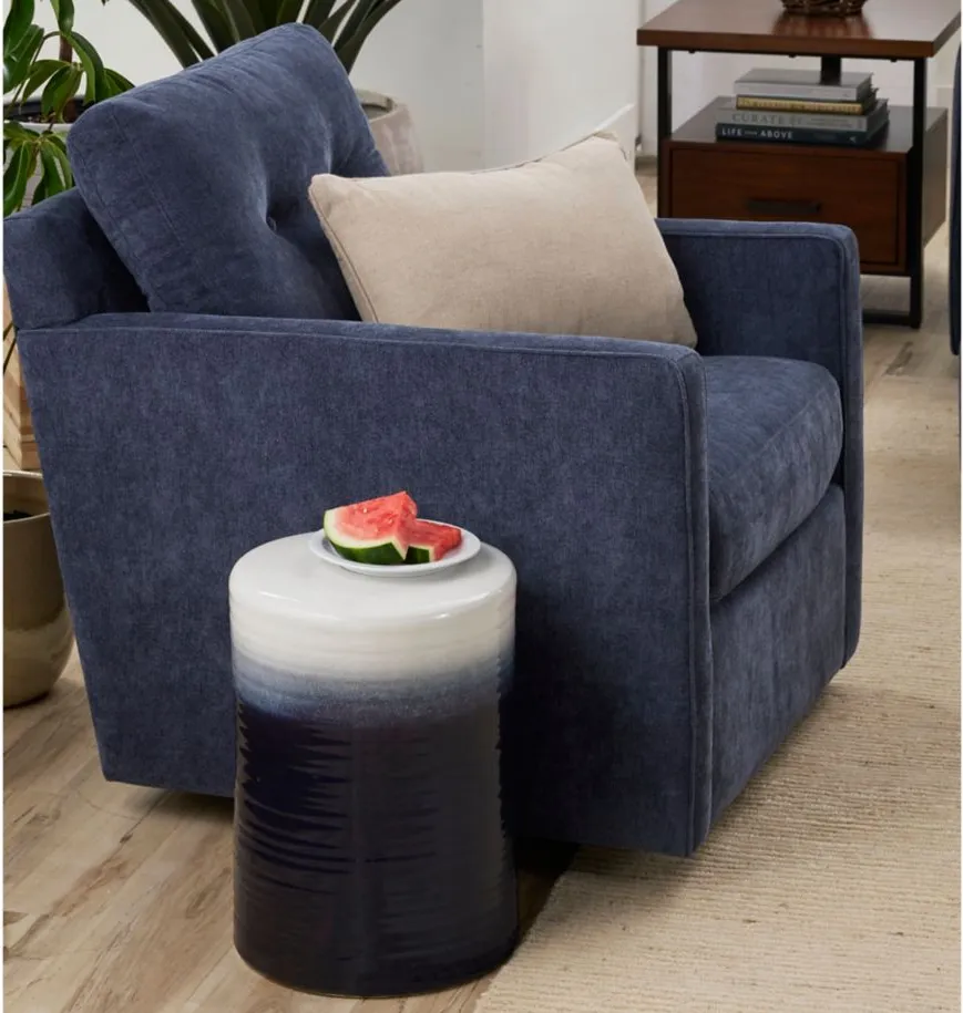 Waverly Garden Stool in Navy by Surya