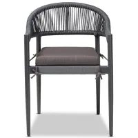 Wendell Outdoor Dining Chair in Gray by Wholesale Interiors