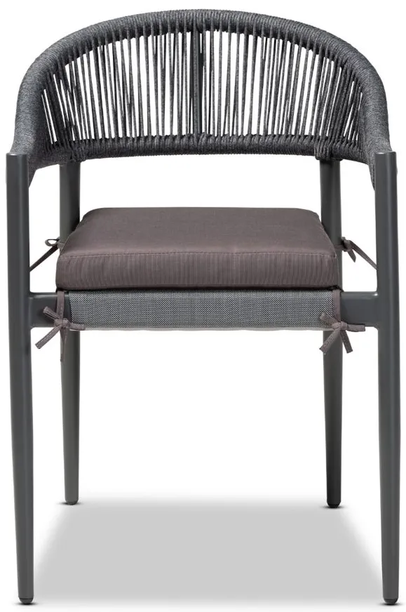 Wendell Outdoor Dining Chair in Light Brown;Gray by Wholesale Interiors