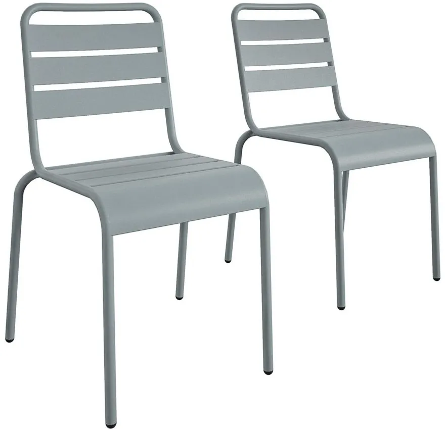 Novogratz Poolside Gossip Outdoor June Stacking Dining Chairs Set of 2