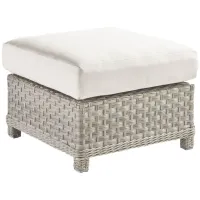 Mayfair Outdoor Ottoman in Pebble by South Sea Outdoor Living