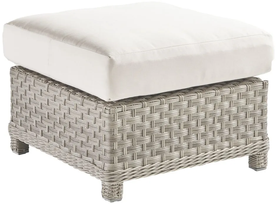 Mayfair Outdoor Ottoman in Pebble by South Sea Outdoor Living