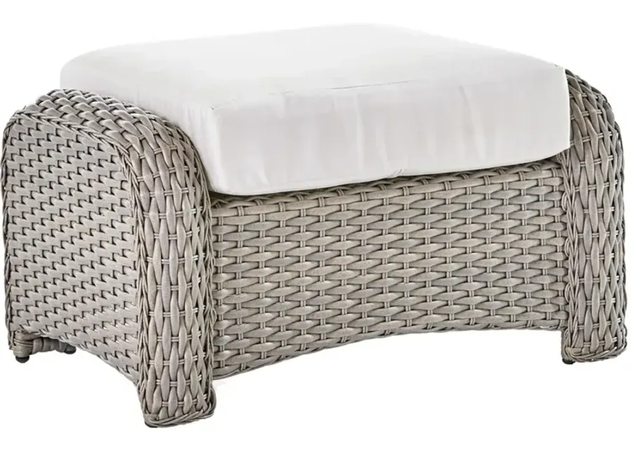 St Tropez Stn Outdoor Ottoman in Stone by South Sea Outdoor Living