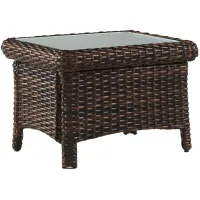 St Tropez Tob Outdoor End Table in Tobacco by South Sea Outdoor Living