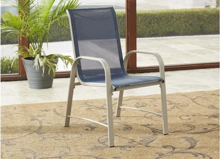COSCO Outdoor Living Paloma Steel Patio Dining Chairs - Set of 6 in Navy by DOREL HOME FURNISHINGS
