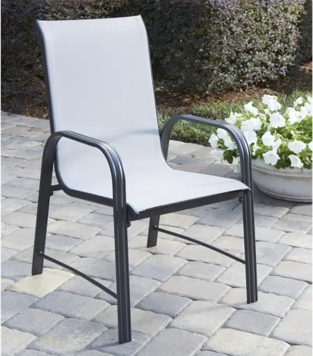 COSCO Outdoor Living Paloma Steel Patio Dining Chairs - Set of 6 in Gray by DOREL HOME FURNISHINGS
