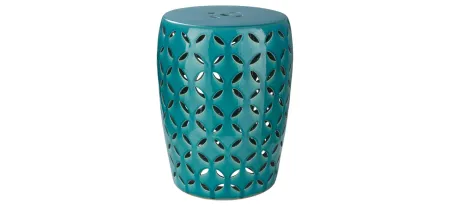 Chantilly Garden Stool in Lime Stripes by Surya