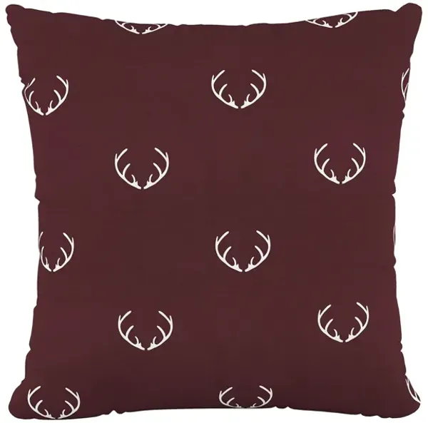 20" Holiday Antlers Pillow