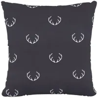 20" Holiday Antlers Pillow in Antler Navy by Skyline