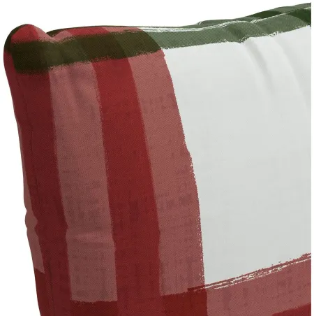 20" Holiday Plaid Pillow in Brush Plaid Holiday by Skyline