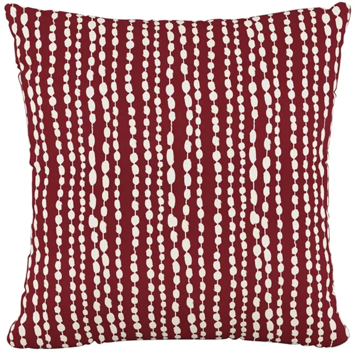 20" Holiday Stripes Pillow in Line Dot Holiday Red by Skyline