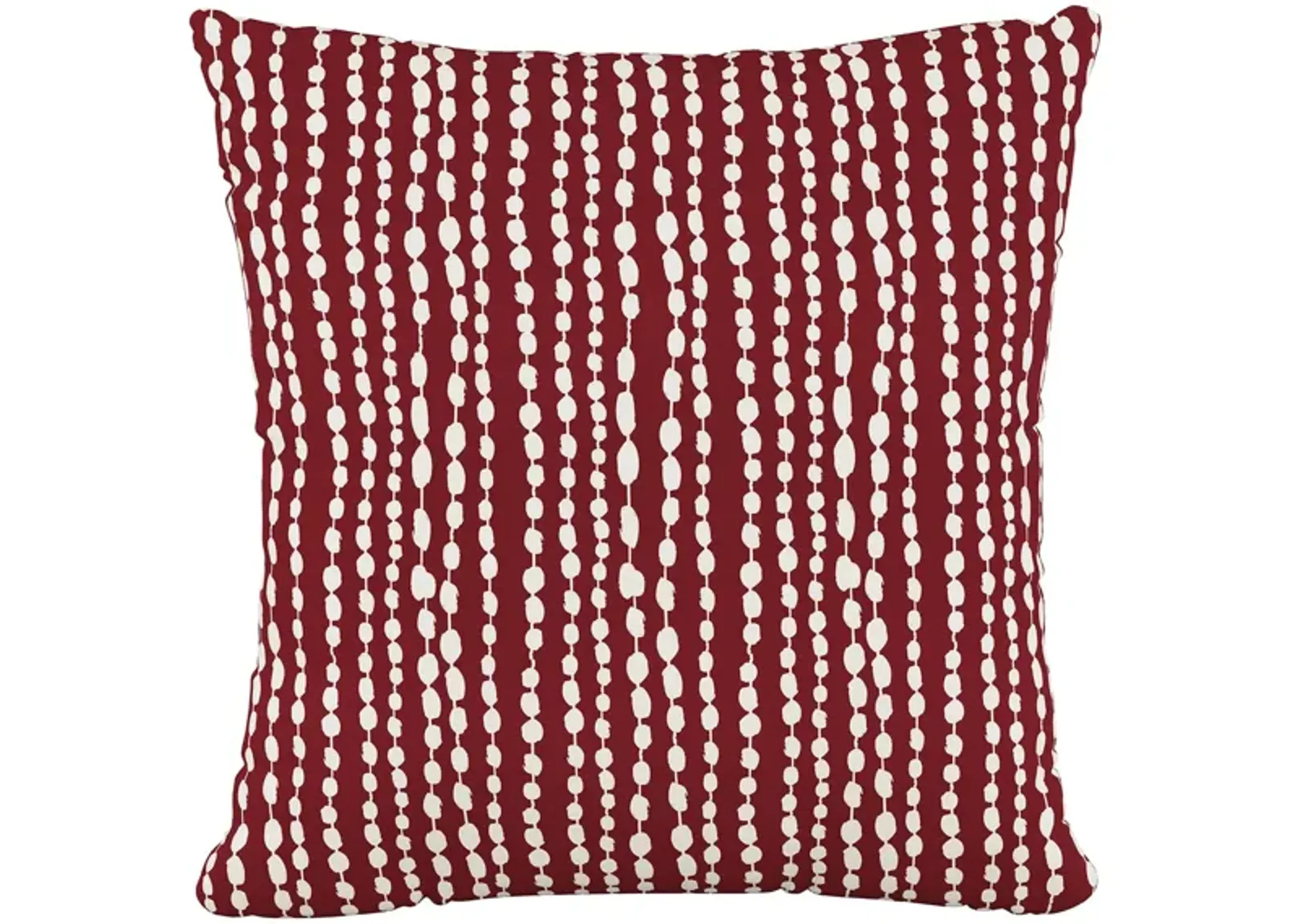 20" Holiday Stripes Pillow in Line Dot Holiday Red by Skyline