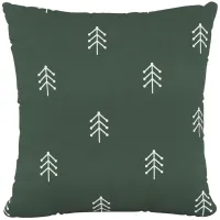 20" Holiday Trees Pillow in Line Tree Evergreen by Skyline