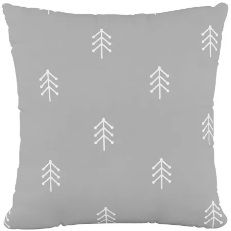 20" Holiday Trees Pillow in Line Tree Grey by Skyline