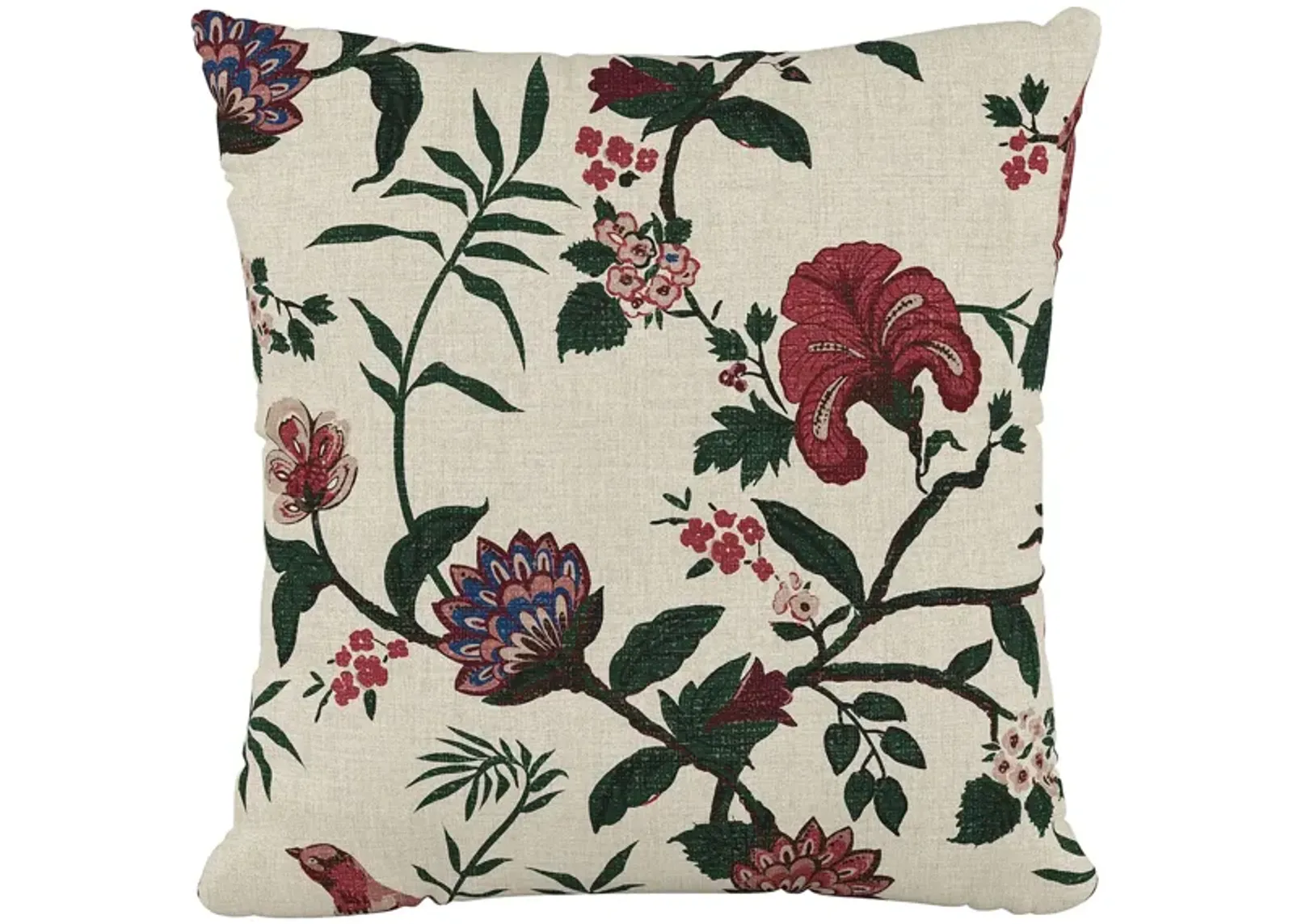 20" Floral Flair Pillow in Shaana Holiday Red by Skyline