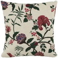 20" Floral Flair Pillow in Shaana Holiday Red by Skyline