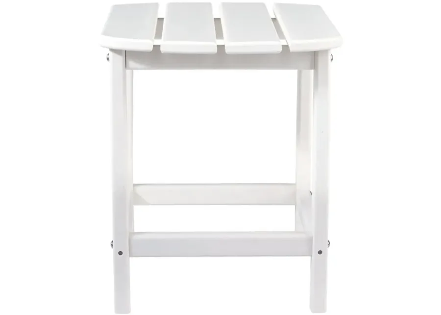 Sundown Treasure Outdoor End Table in White by Ashley Furniture