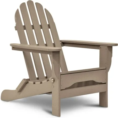 Icon Adirondack Chair in "Weathered Wood" by DUROGREEN OUTDOOR