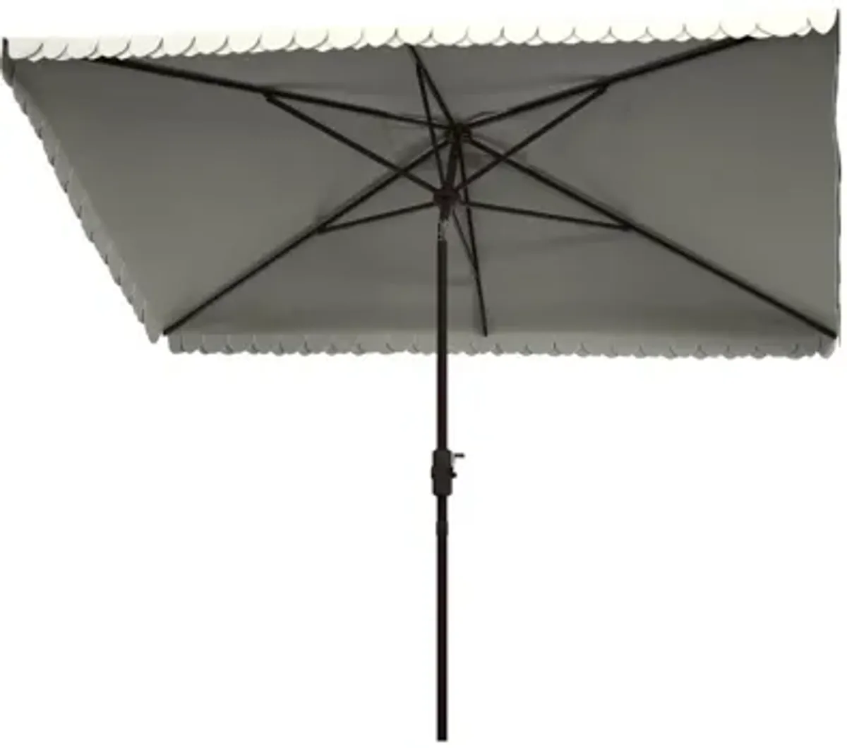 Chandler Outdoor Umbrella in Rustic Brown by Safavieh