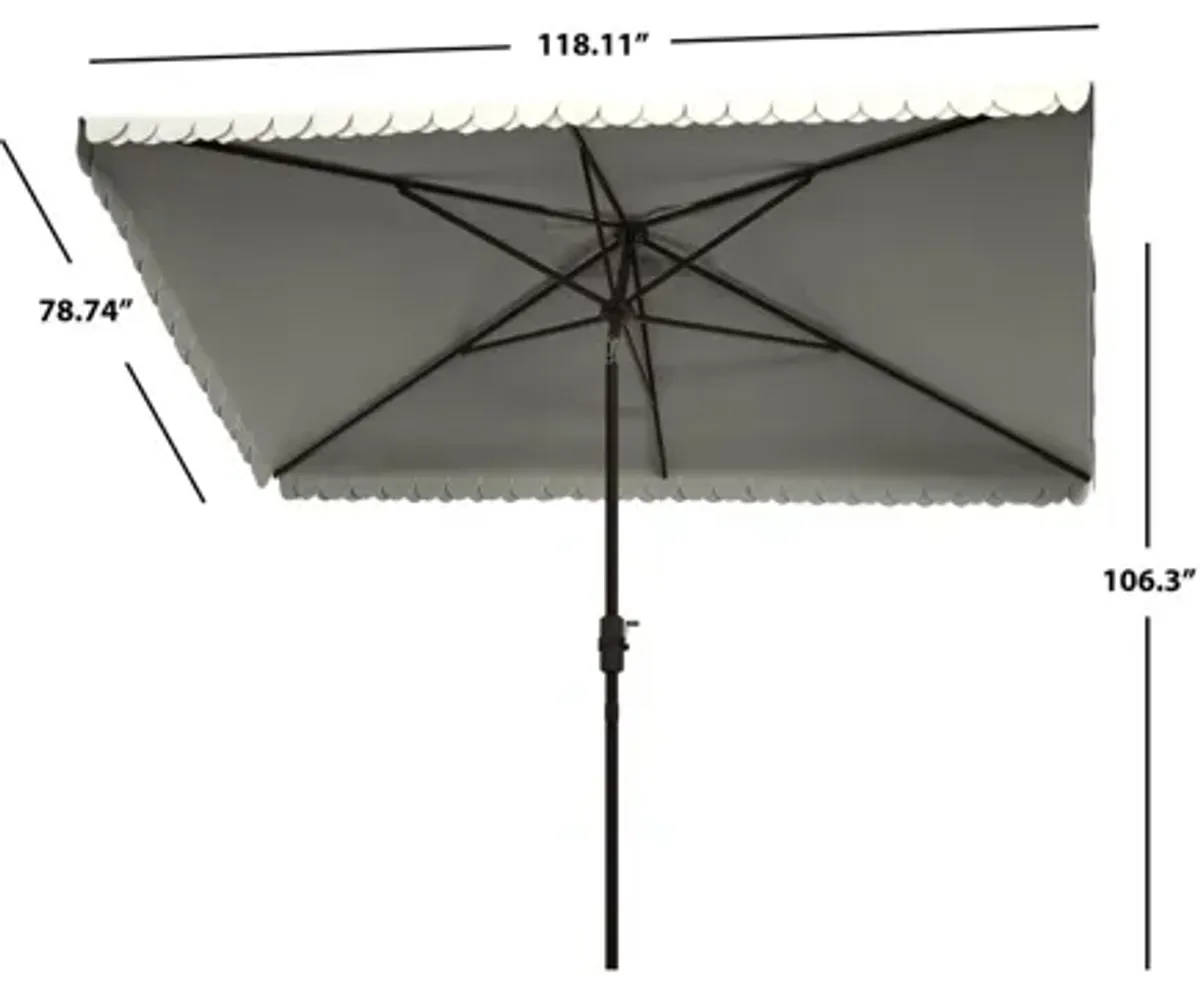 Chandler Outdoor Umbrella in Rustic Brown by Safavieh