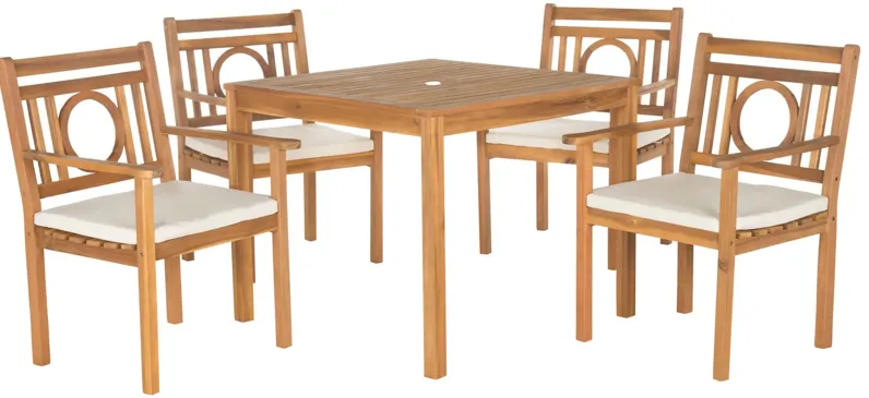 Danez 5-pc Dining Set in Rustic Brown by Safavieh