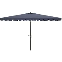 Doreen Rectangular Patio Umbrella in Gray / Brown/ Light Gray by Safavieh
