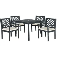 Kaylee 5-pc. Outdoor Dining Set in Bright Red by Safavieh