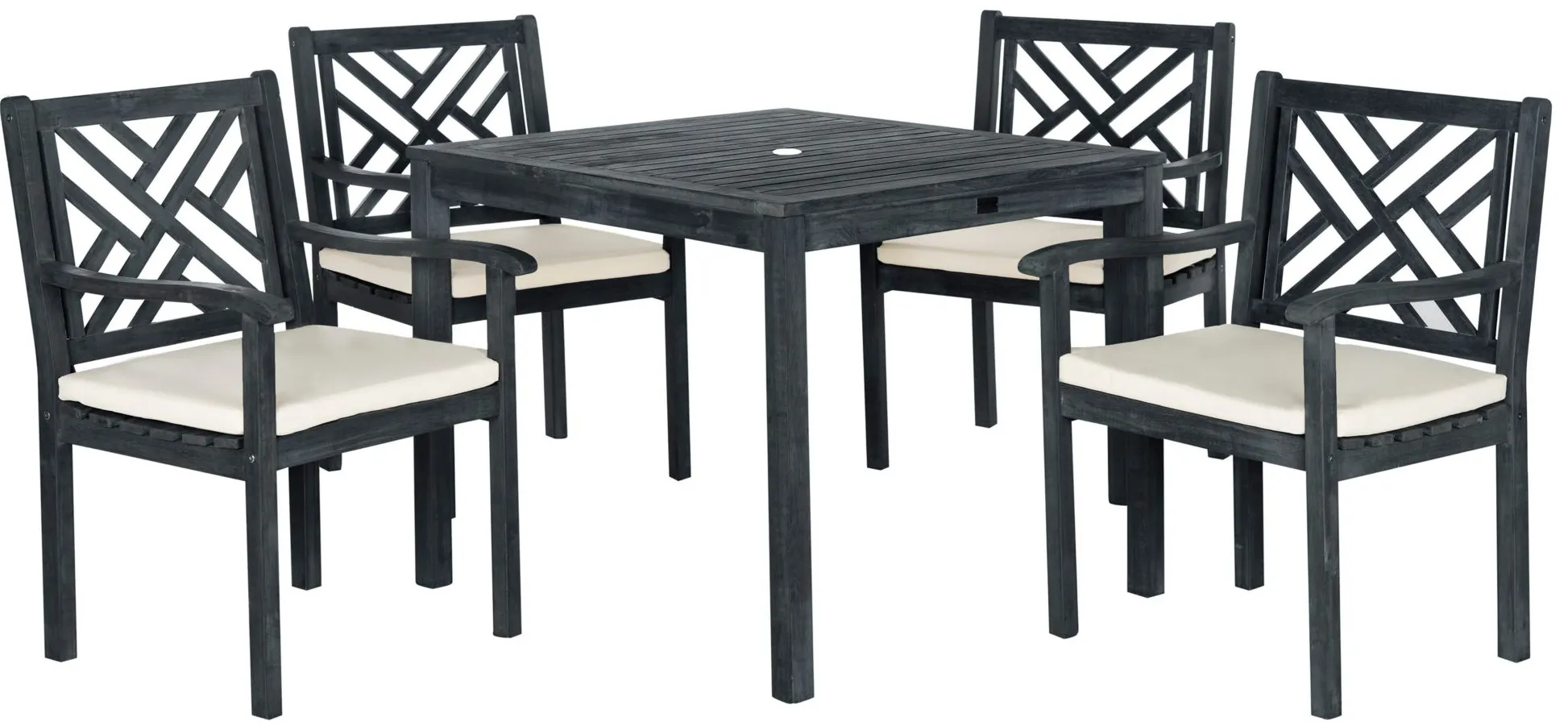 Kaylee 5-pc. Outdoor Dining Set in Bright Red by Safavieh