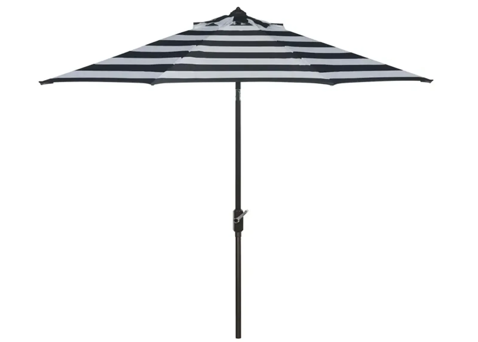 Marcie UV Resistant Fashion Line 9 ft Auto Tilt Umbrella in Black by Safavieh