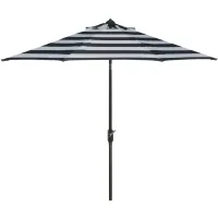 Marcie UV Resistant Fashion Line 9 ft Auto Tilt Umbrella in Black by Safavieh