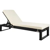 Sebesi Sunlounger in Antique White by Safavieh