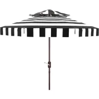 Torin Fashion Line 9 ft Double Top Umbrella in Ash Gray by Safavieh