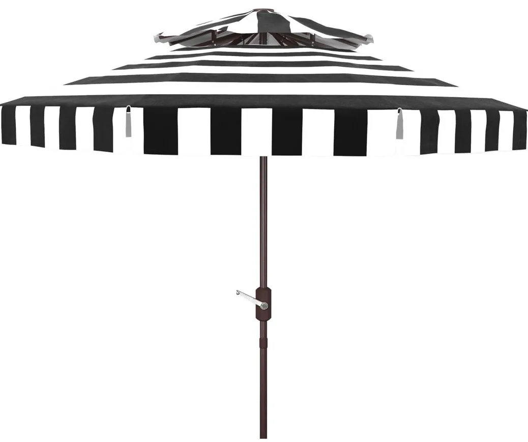 Torin Fashion Line 9 ft Double Top Umbrella in Ash Gray by Safavieh