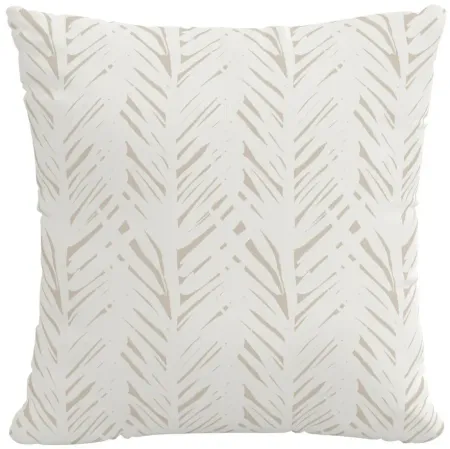 20" Outdoor Brush Palm Pillow in Brush Palm Natural by Skyline