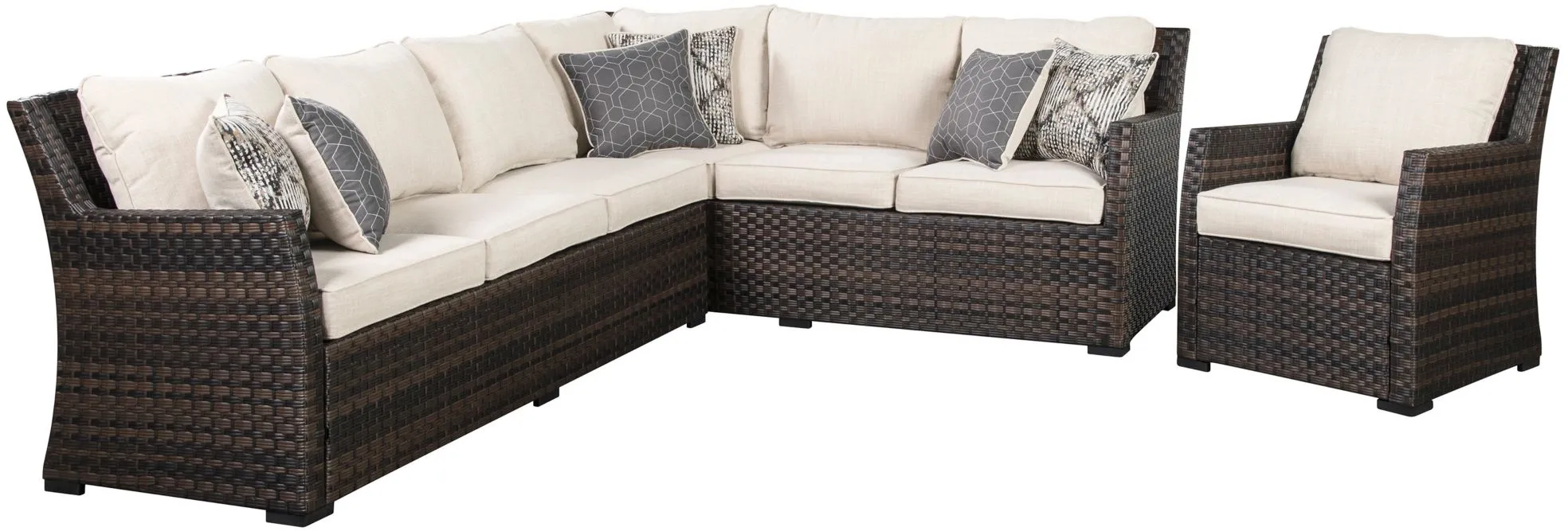 Easy Isle 3pc. Outdoor Sectional Sofa with Lounge Chair