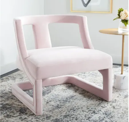 Rhyes Accent Chair in Light Pink by Safavieh