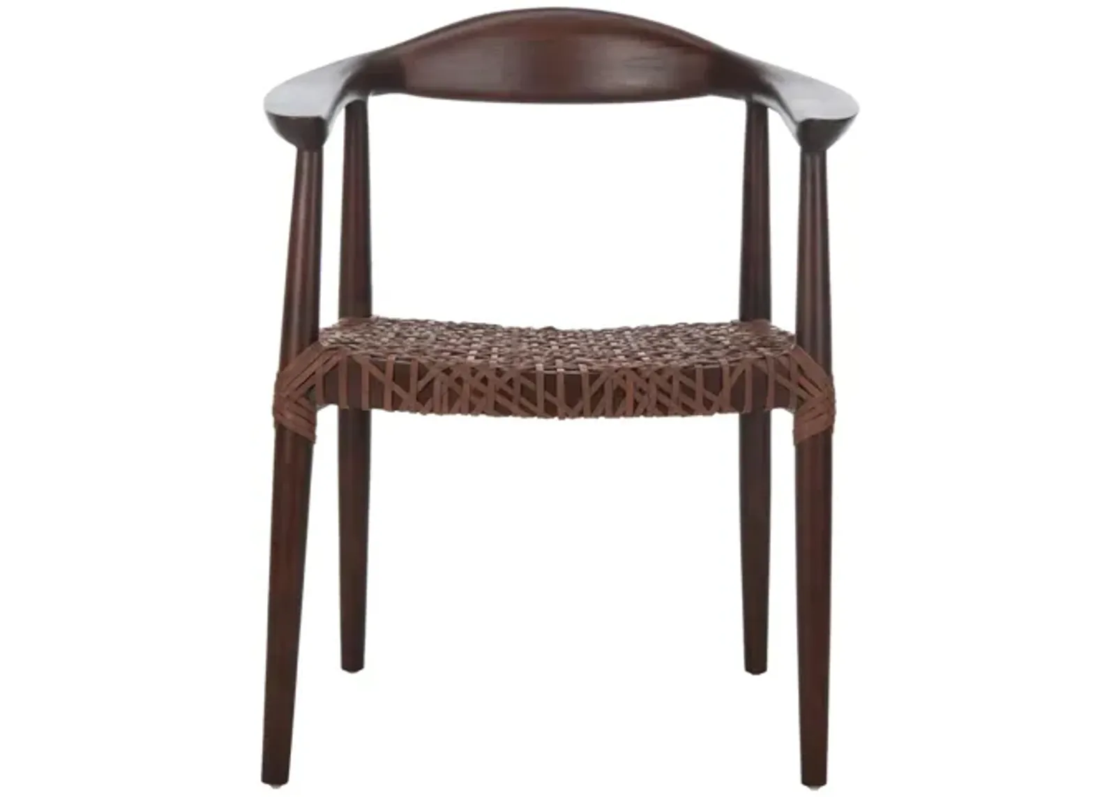 Juneau Accent Chair in Walnut / Brown by Safavieh