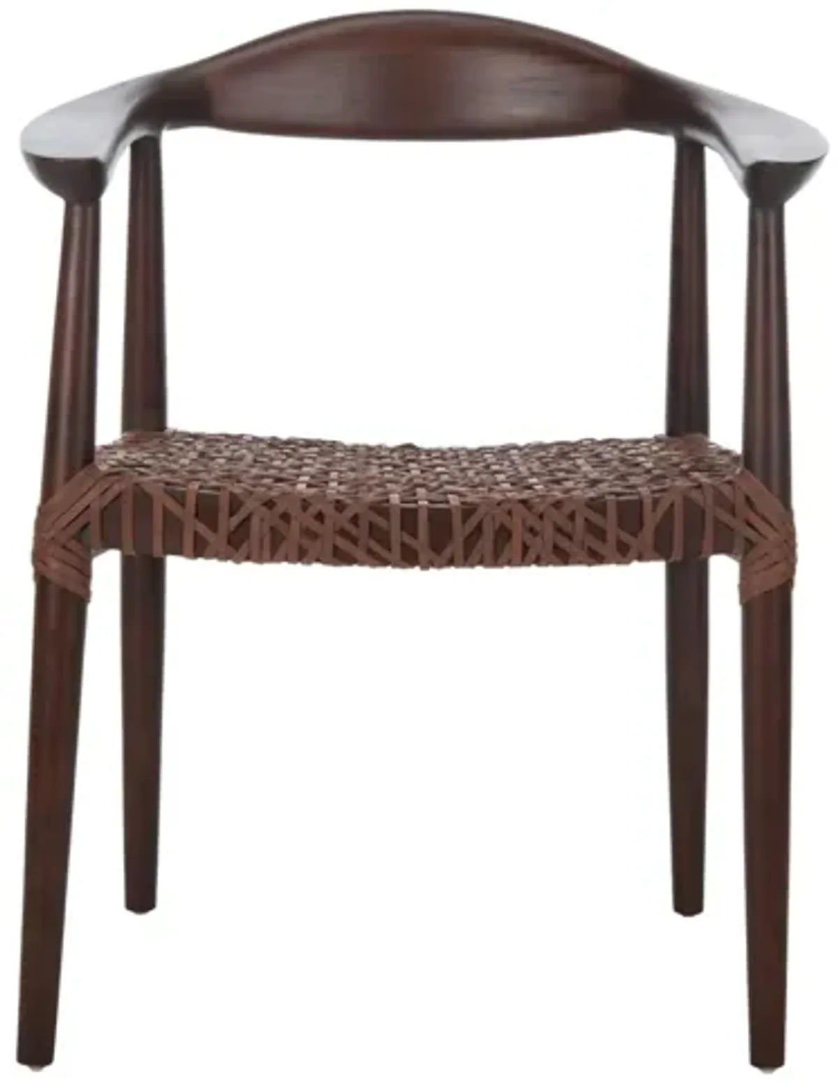 Juneau Accent Chair in Walnut / Brown by Safavieh