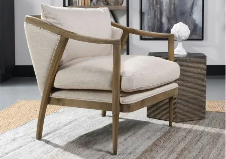 Scarlett Accent Chair in Ivory by Classic Home