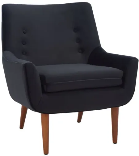 Amina Accent Chair in Black by Safavieh