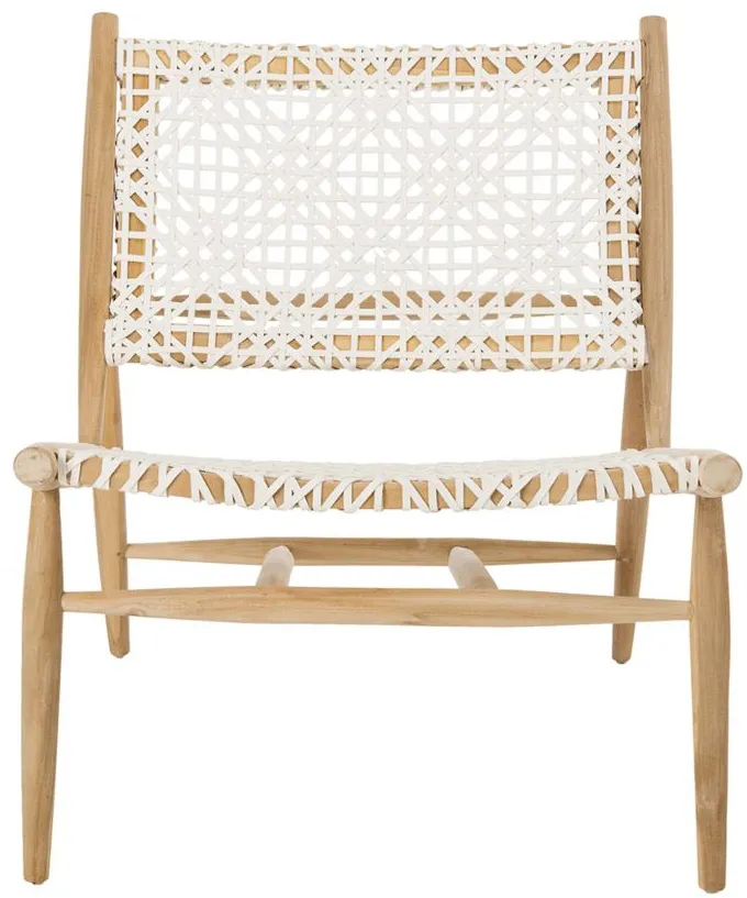 Bandelier Accent Chair in White / Natural by Safavieh