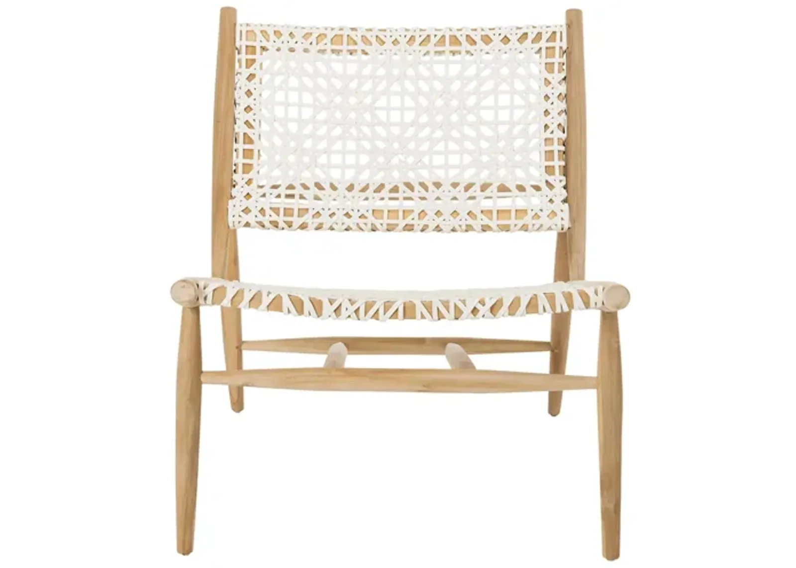 Bandelier Accent Chair in White / Natural by Safavieh