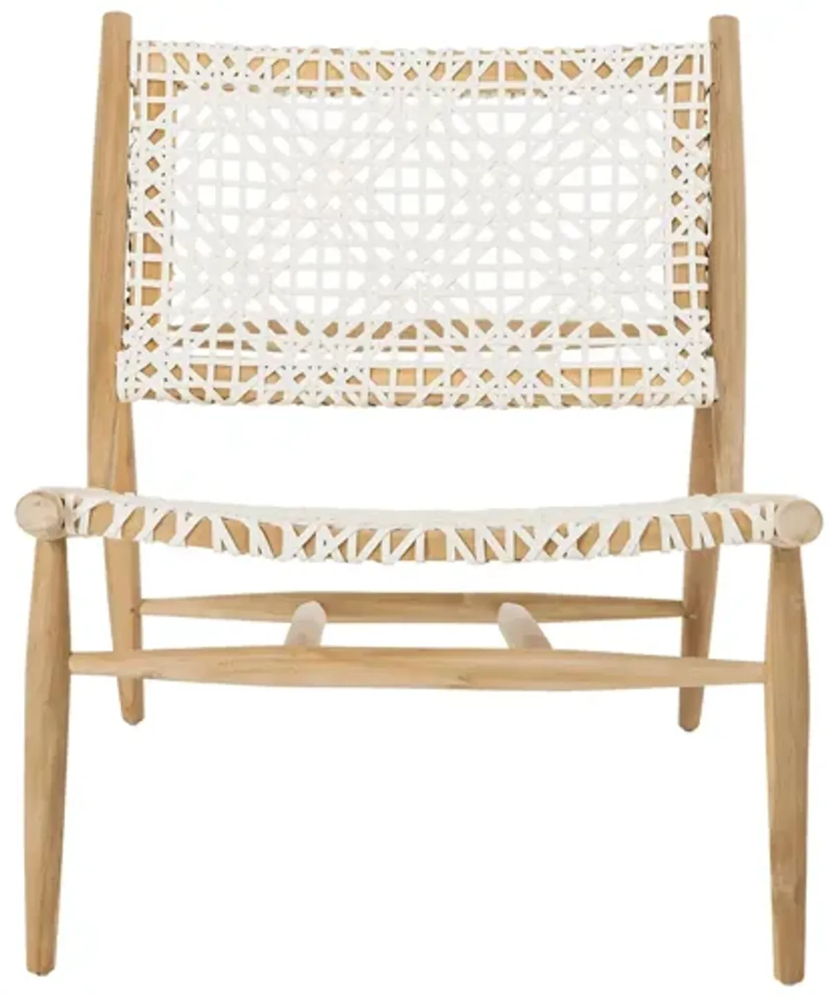 Bandelier Accent Chair in White / Natural by Safavieh