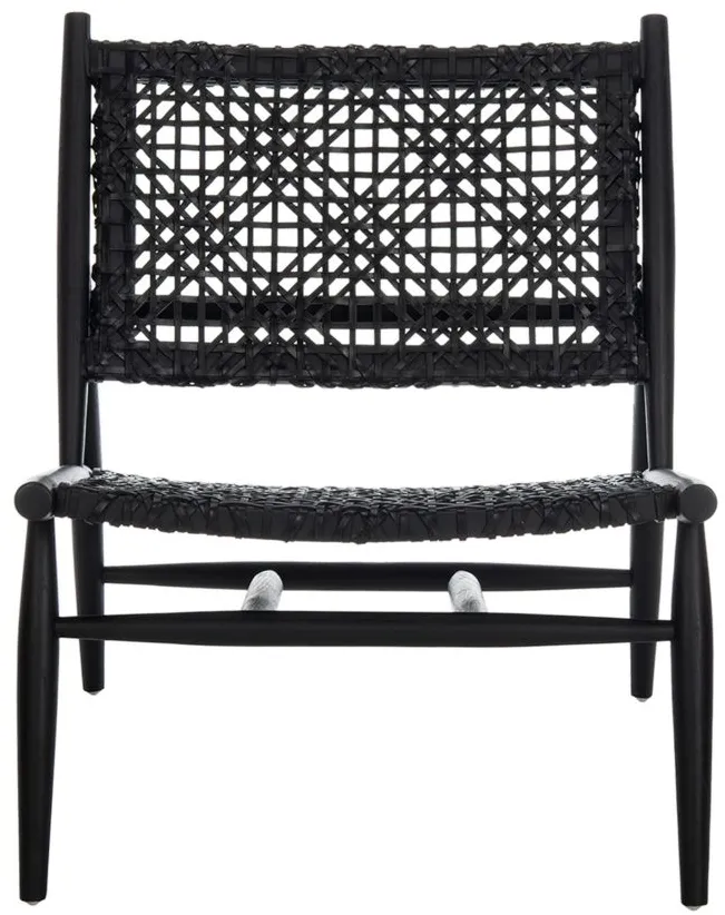 Bandelier Accent Chair in Black / Black by Safavieh