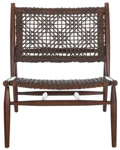 Bandelier Accent Chair in Brown / Brown by Safavieh