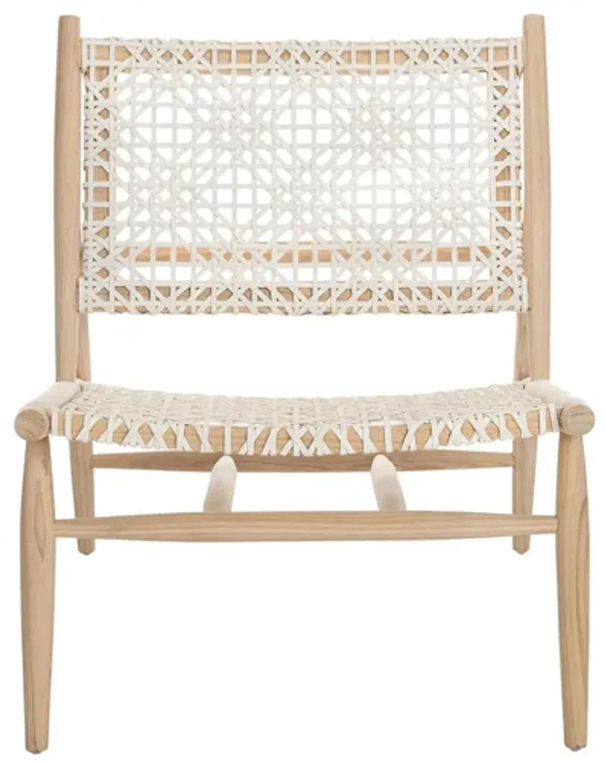 Bandelier Accent Chair in Light Natural / White by Safavieh