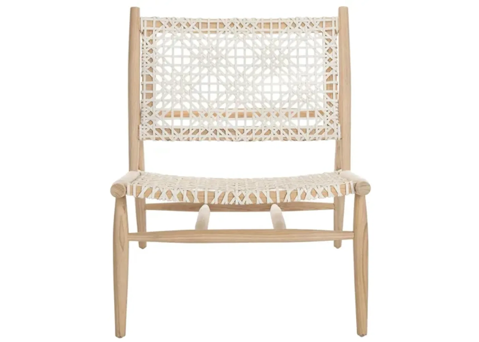 Bandelier Accent Chair in Light Natural / White by Safavieh